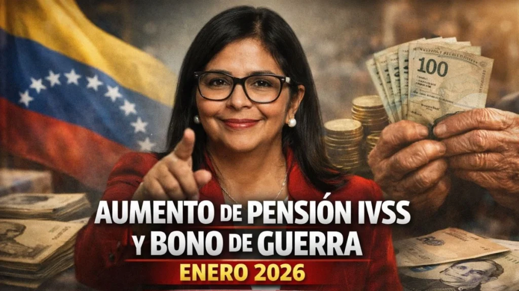 Aumento de Pensión IVSS y Bono de Guerra Enero 2026