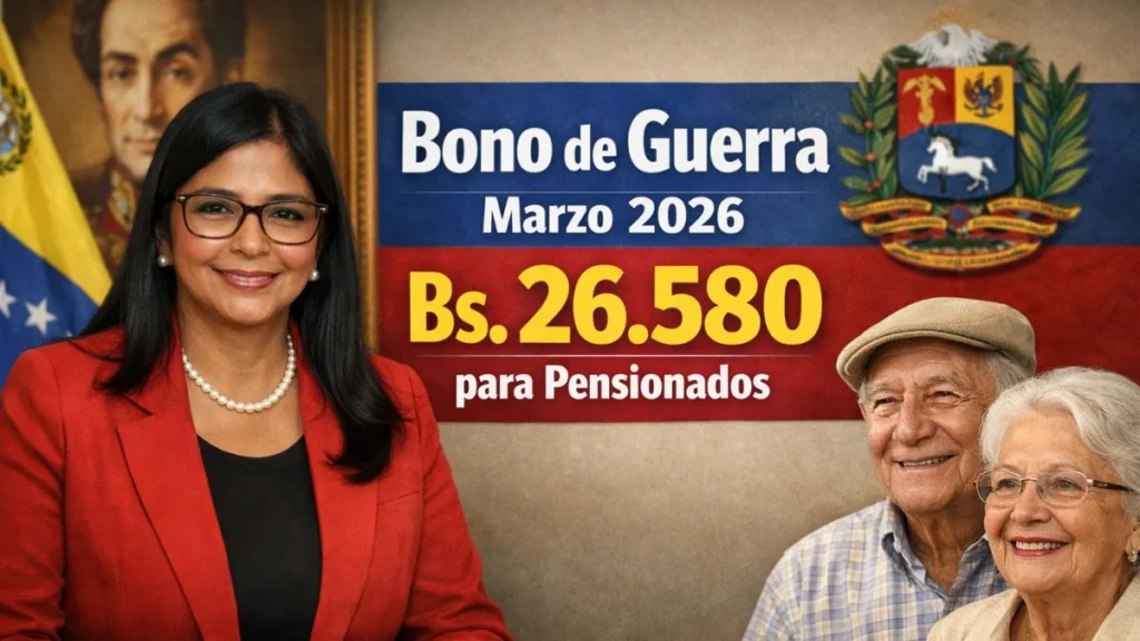 Bono de Guerra Marzo 2026 Bs. 26.580 para Pensionados