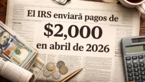 El IRS enviará pagos de $2,000 en abril de 2026