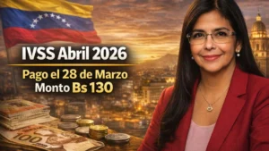 IVSS Abril 2026 Pago el 28 de Marzo y Monto Bs 130