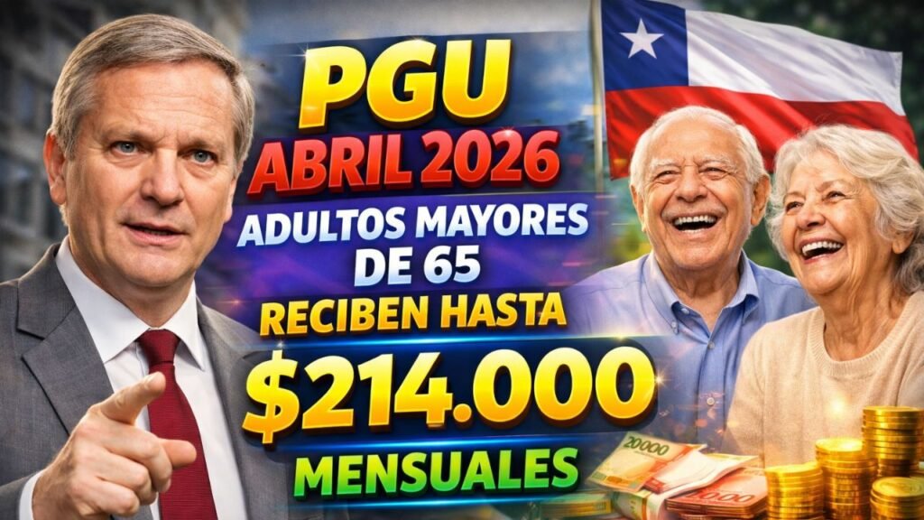 PGU abril 2026: adultos mayores de 65 reciben hasta $214.000 mensuales