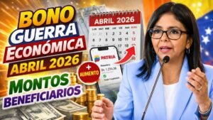 Bono Guerra Económica Abril 2026 Montos Beneficiarios