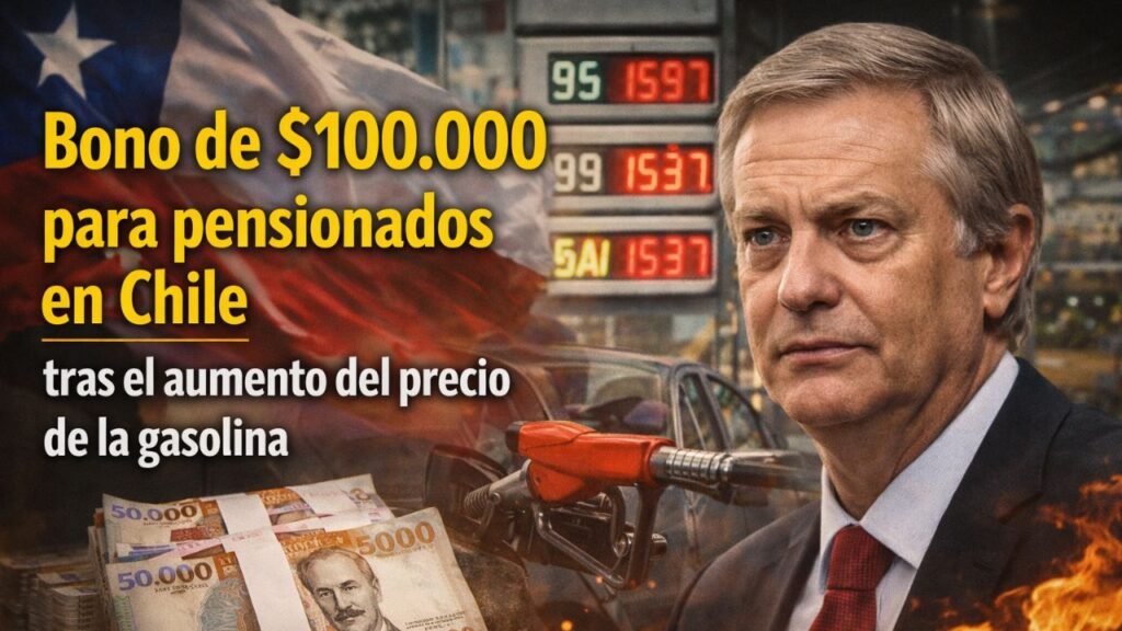 Bono de $100.000 para pensionados en Chile tras el aumento del precio de la gasolina