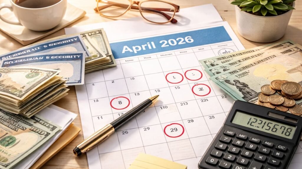Calendario de pagos del Seguro Social en abril de 2026