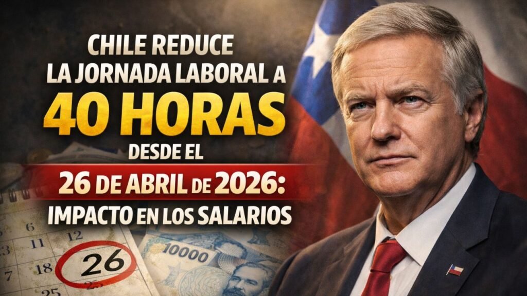 Chile reduce la jornada laboral a 40 horas desde el 26 de abril de 2026: impacto en los salarios