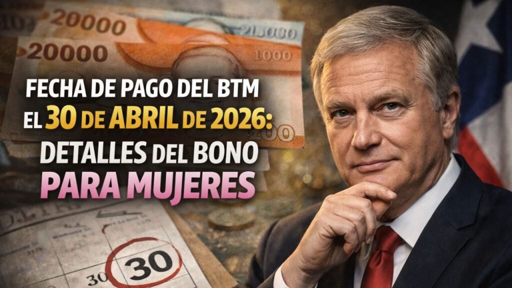 Fecha de pago del BTM el 30 de abril de 2026: detalles del bono para mujeres