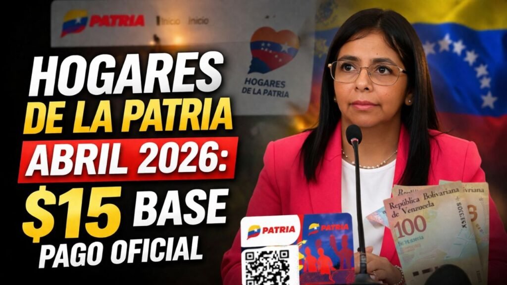 Hogares de la Patria Abril 2026: $15 Base Pago Oficial