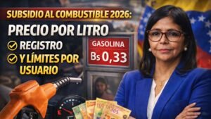 Subsidio al combustible 2026: precio por litro, registro y límites por usuario